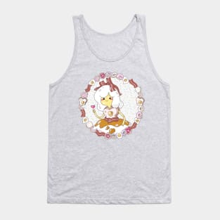 Breakfast Egg and Donut Princess Tank Top